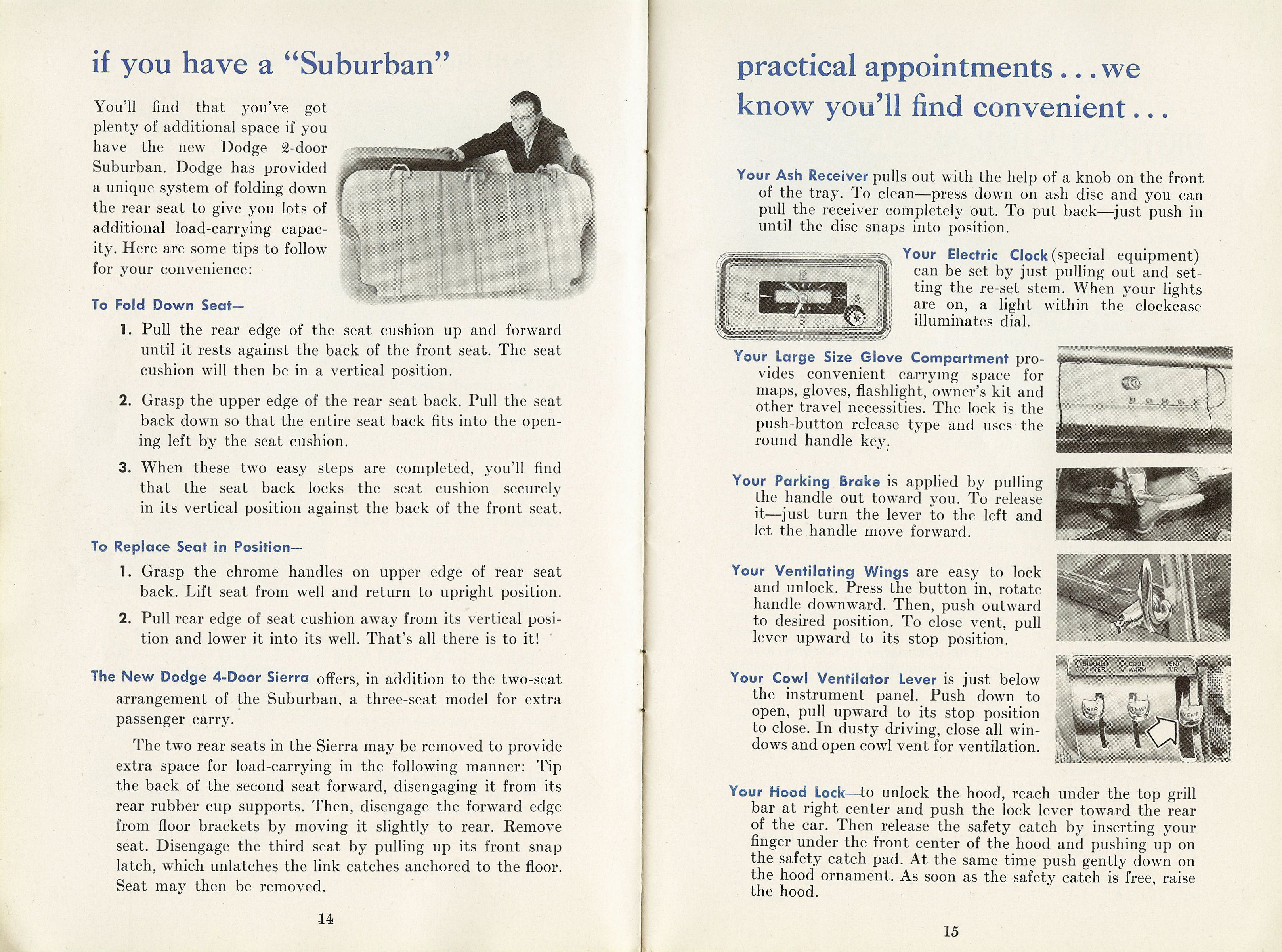 1954 Dodge Car Owners Manual Page 11